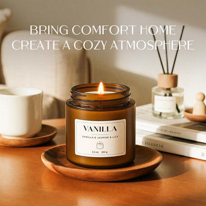 NORVENCE Scented Candles Gift Set | Premium Soy Candles for Home, Stress Relief, Gifts for Women & Men, Black & White, 7 oz