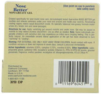 Nose Better Non-Greasy Aromatic Relief Gel, 0.46 oz – Nasal Comfort
