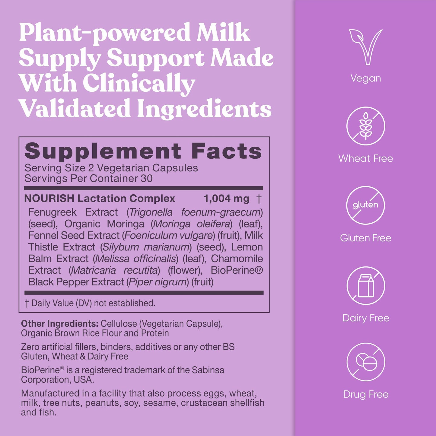 Nourish Lactation Supplement | Postpartum Milk Flow Support