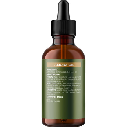 Nourishing Cold-Pressed Jojoba Oil - Pure Carrier Oil for Hair, Skin & Nails