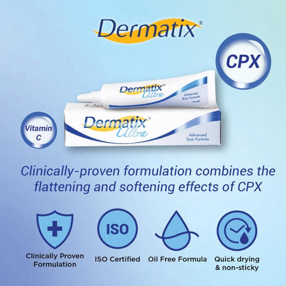 NOUVOS Dermatix Ultra Advanced Scar Gel - 15g | Softens, Flattens, Quick-Drying & Odorless
