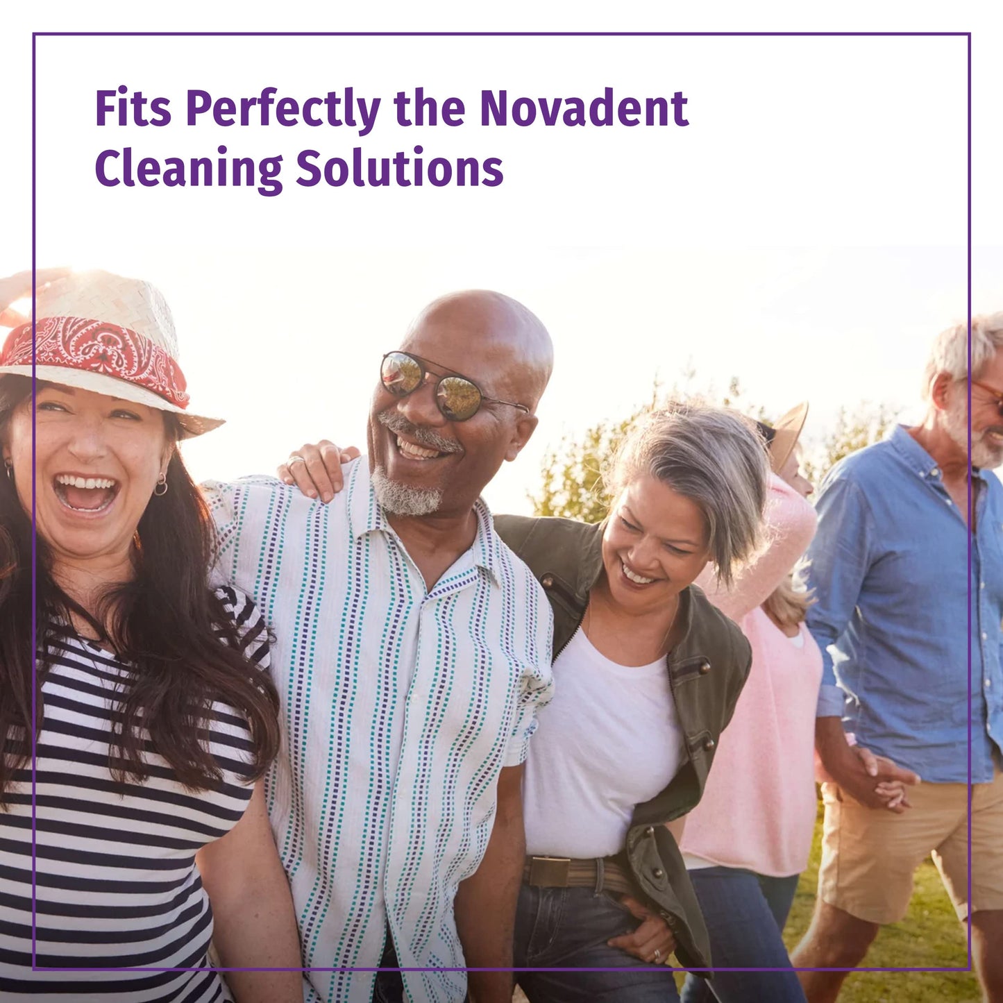 Novadent Dentures Cleaner Soaking Bath – Classic | Cleaning Container for Dental Appliances