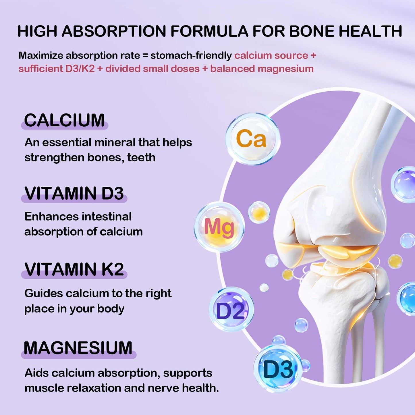 Novafun Calcium 1000mg for Women – Dicalcium Malate with Vitamin D3, K2, Magnesium, Collagen & Hyaluronic Acid | 90 Veggie Capsules