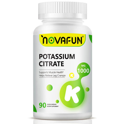 Novafun Potassium Citrate 1000mg – 90 Capsules | Vegan, Non-GMO, Gluten Free
