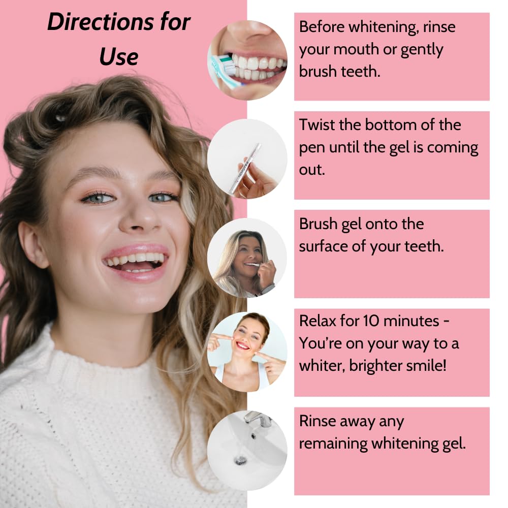 Novashine Teeth Whitening Pen – 2ml, 6% Hydrogen Peroxide | Up to 15 Treatments