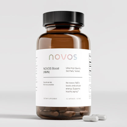 Novos Boost NMN 250 mg – 60 Capsules | Supports NAD+, Cellular Repair & DNA Protection