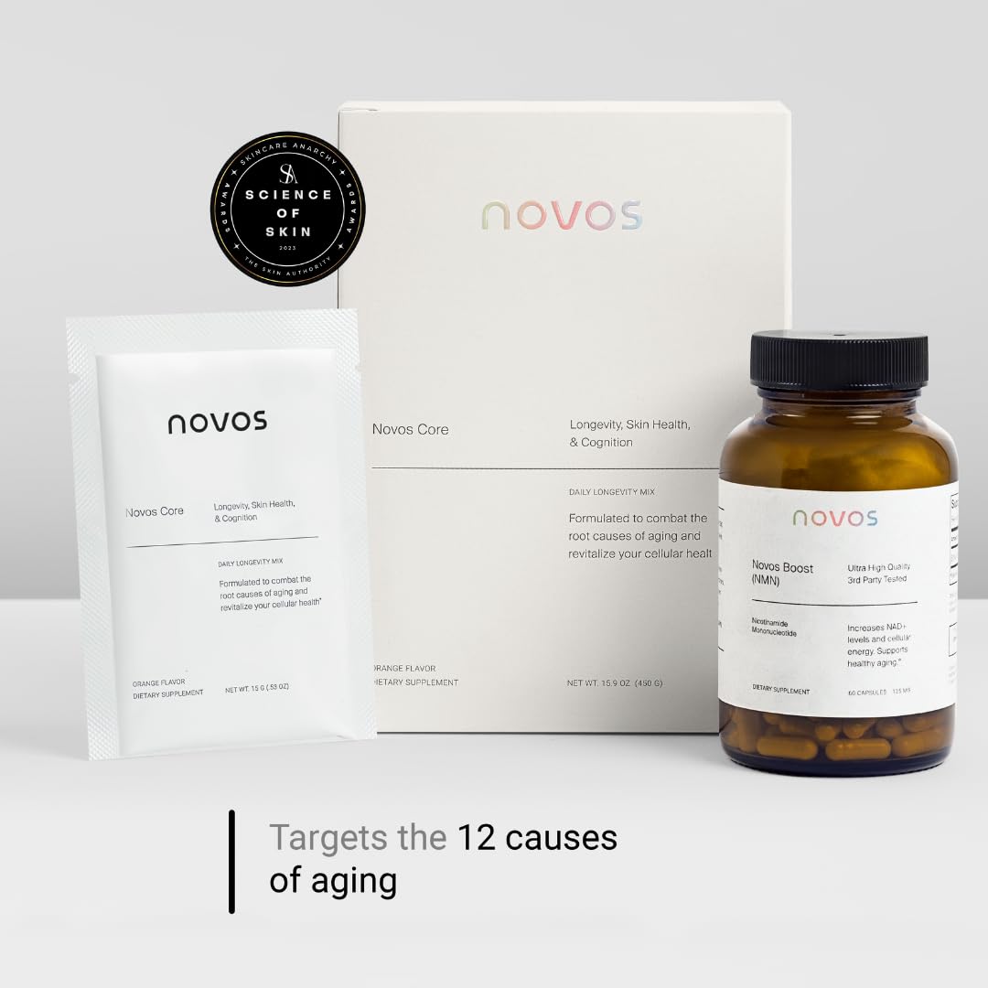 Novos Boost NMN 250 mg – 60 Capsules | Supports NAD+, Cellular Repair & DNA Protection