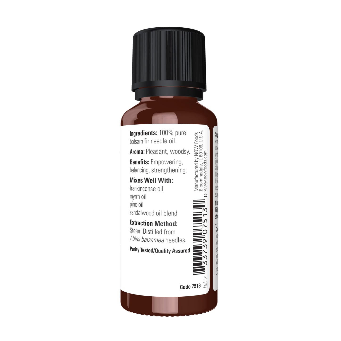 NOW Essential Oils – Balsam Fir Needle Oil | Woodsy Aromatherapy, Steam Distilled, 100% Pure, Vegan, 1 oz