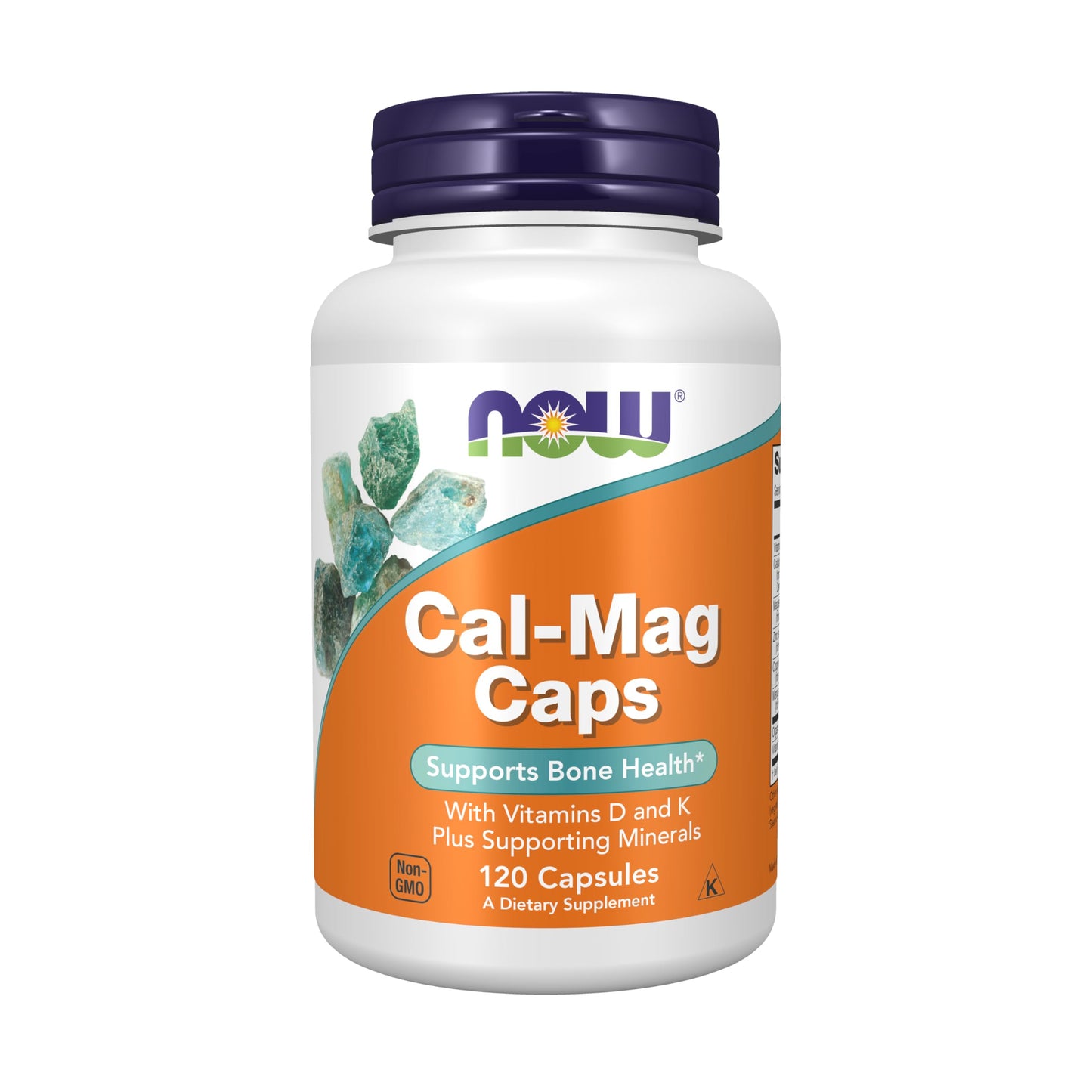 NOW Cal-Mag Caps with Zinc, Copper, Manganese & Vitamin D – 120 Caps