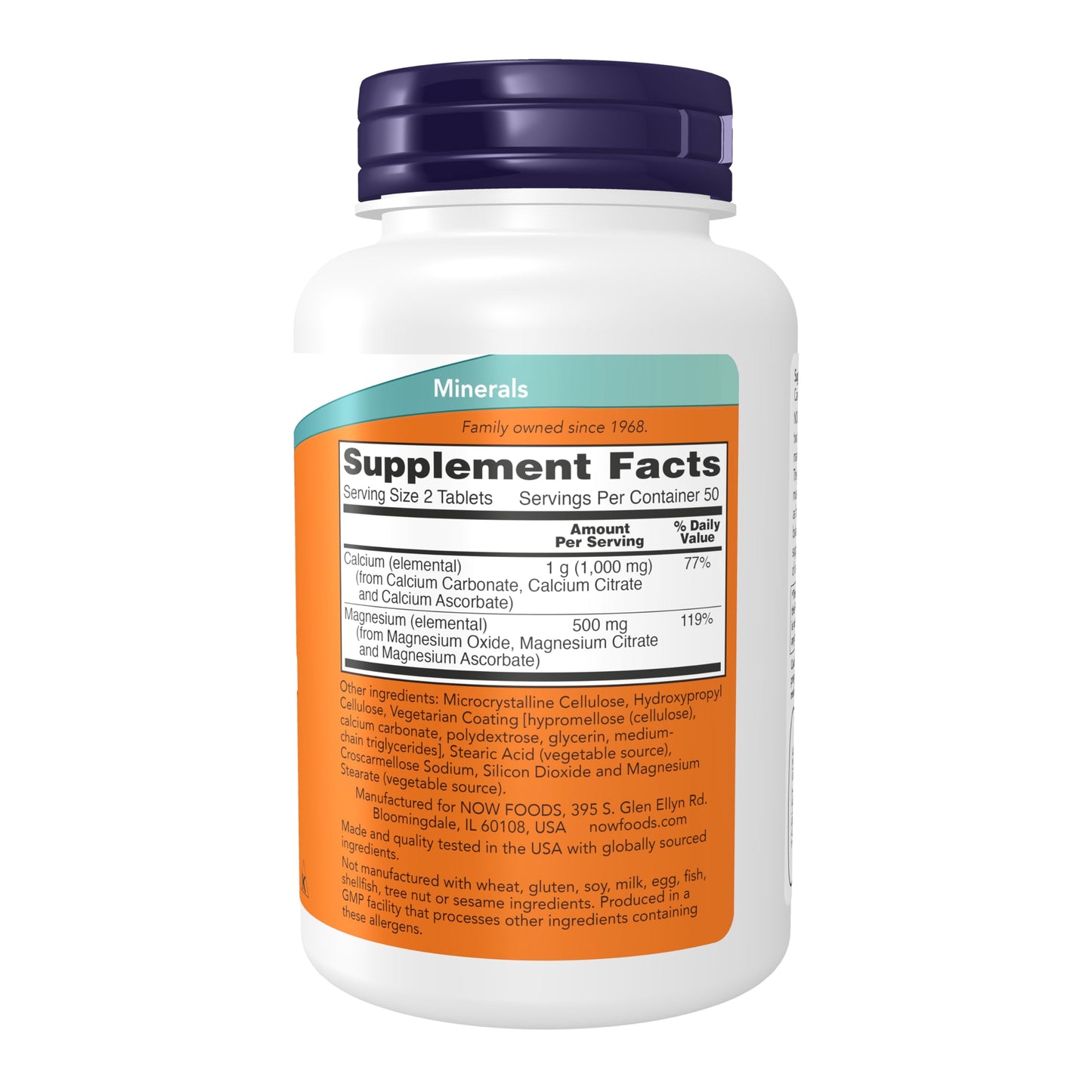 NOW Foods Calcium & Magnesium 2:1 Ratio - High Potency, Supports Bone Health*, 100 Tablets
