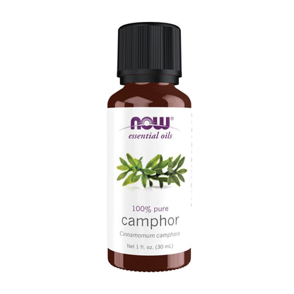 NOW Essential Oils, Camphor Oil, Camphorous Aromatherapy Scent, 100% Pure and Purity Tested, Vegan, Child Resistant Cap, 1-Ounce