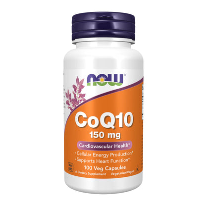 NOW Supplements CoQ10 150 mg – Pharmaceutical Grade, All-Trans, Fermentation, 100 Veg Capsules