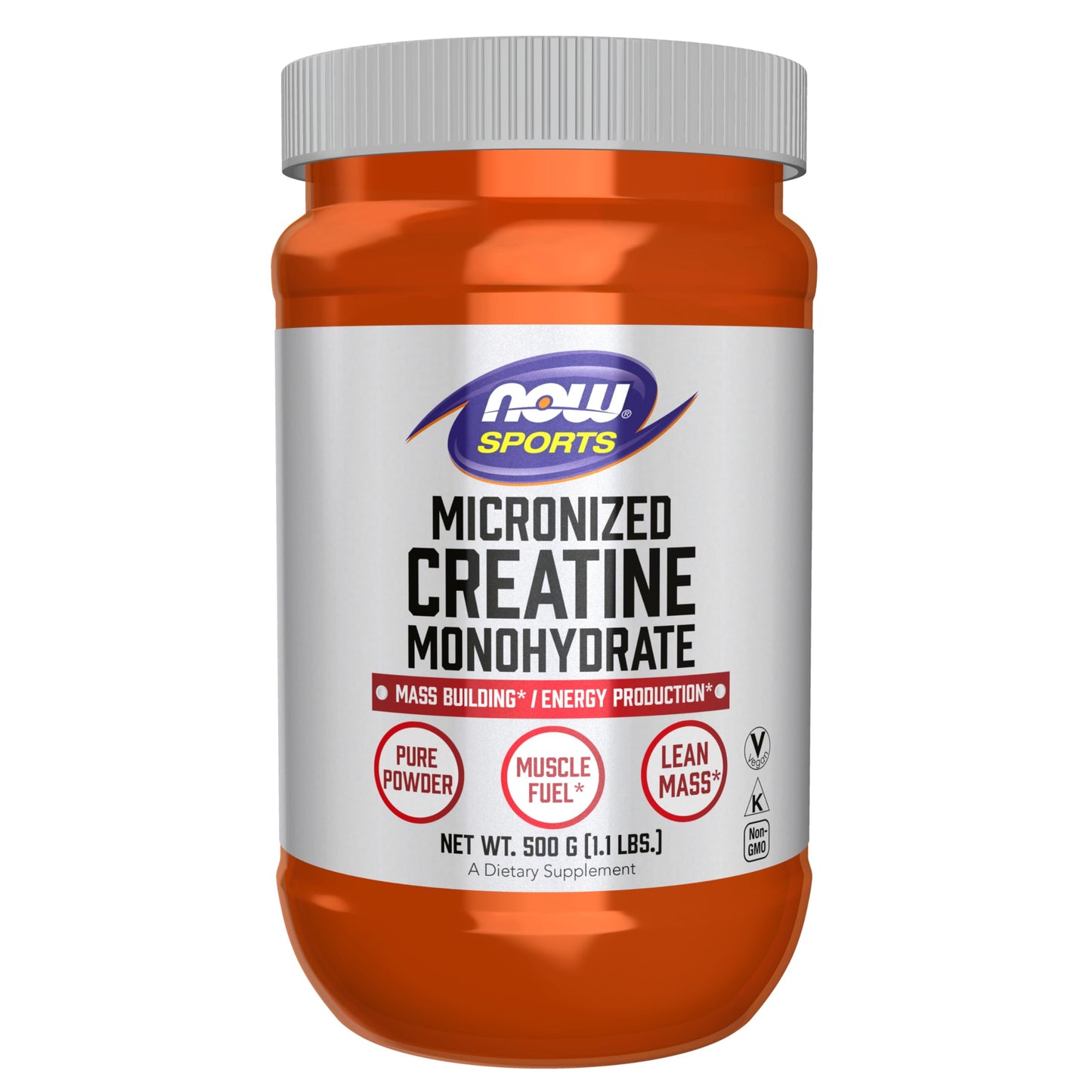 NOW Foods Micronized Creatine Monohydrate Powder 500 g (1.1 lb) – Mass Building & Energy Production