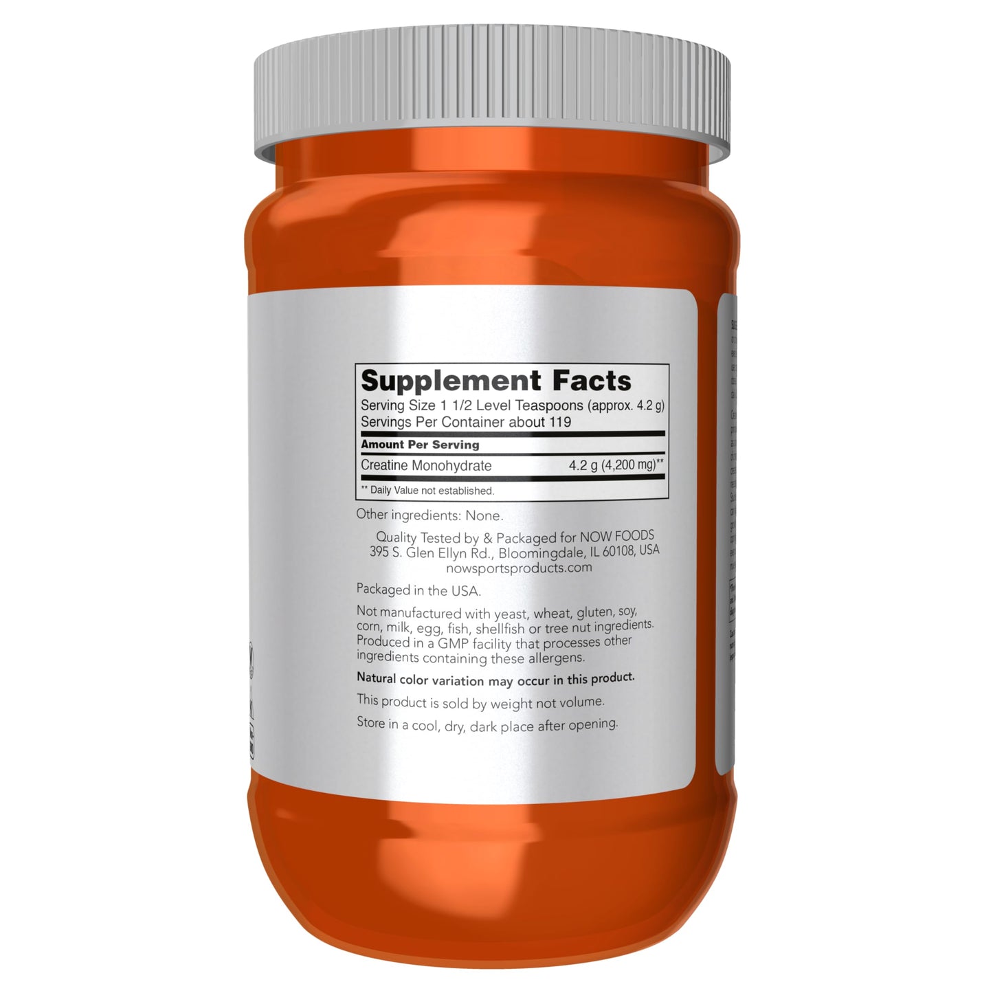 NOW Foods Micronized Creatine Monohydrate Powder 500 g (1.1 lb) – Mass Building & Energy Production