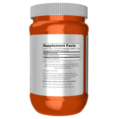 NOW Foods Micronized Creatine Monohydrate Powder 500 g (1.1 lb) – Mass Building & Energy Production