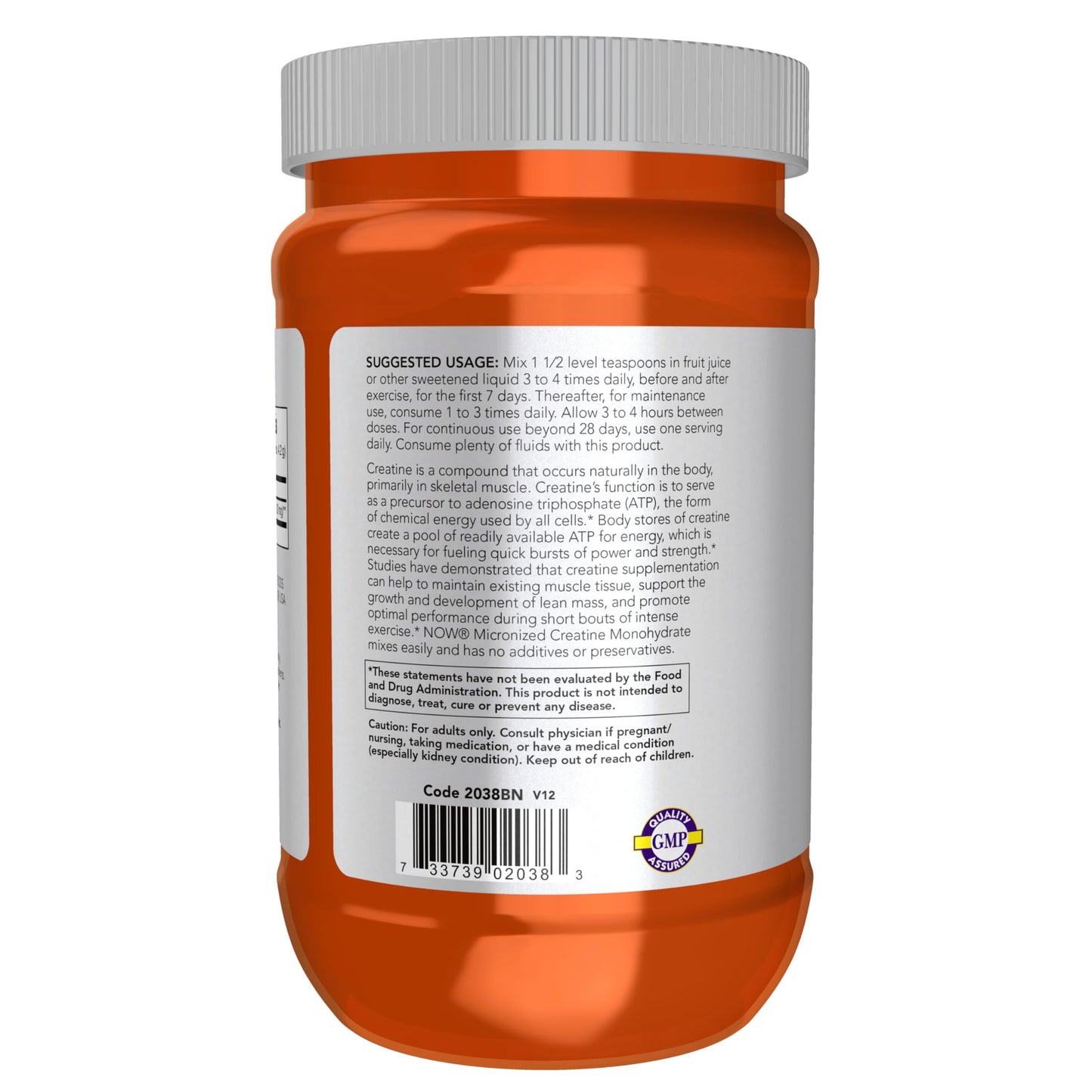 NOW Foods Micronized Creatine Monohydrate Powder 500 g (1.1 lb) – Mass Building & Energy Production