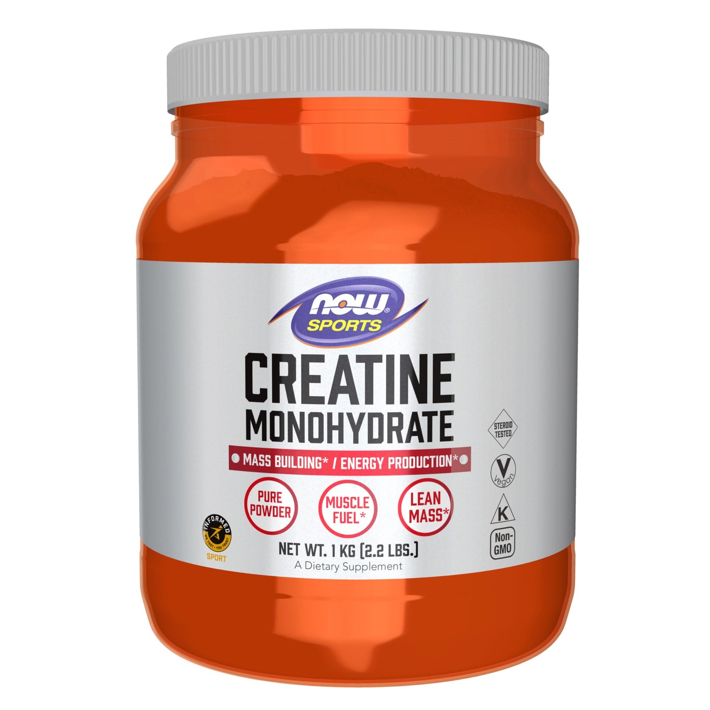 NOW Foods Creatine Monohydrate Powder – Mass Building & Energy Production, 2.2 lb