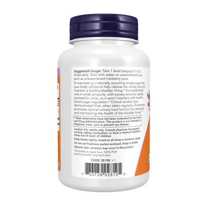 NOW Supplements D-Mannose Powder for Immune Support – Non-GMO, Urinary Tract Health | 3 oz