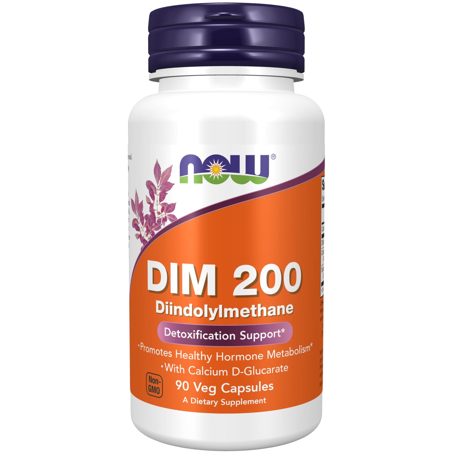 NOW Foods DIM 200 with Calcium D-Glucarate – 90 Veg Capsules | Hormone Support