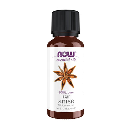 NOW Essential Oils Anise Oil - Pure, Steam-Distilled 1 oz Balancing Scent