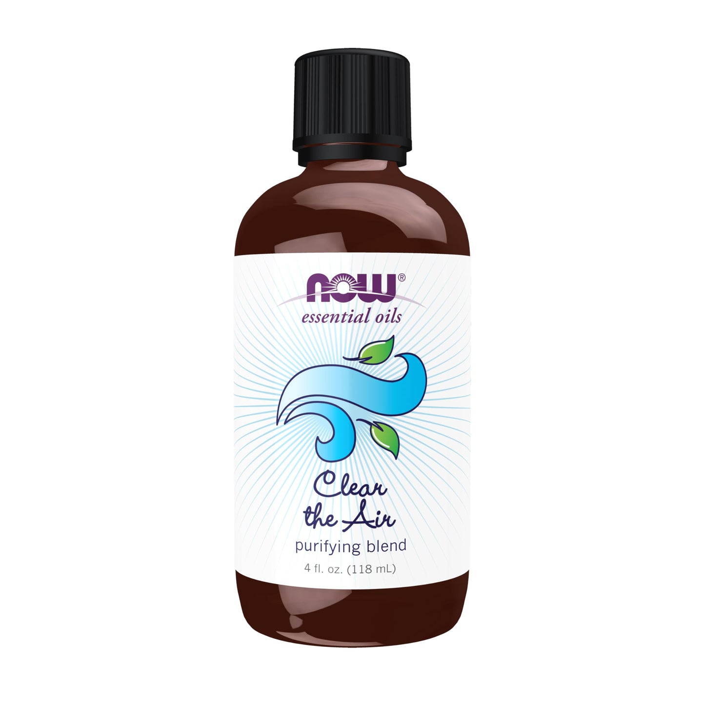 NOW Essential Oils Clear the Air Oil Blend – Purifying Aromatherapy, Steam-Distilled, 4 oz