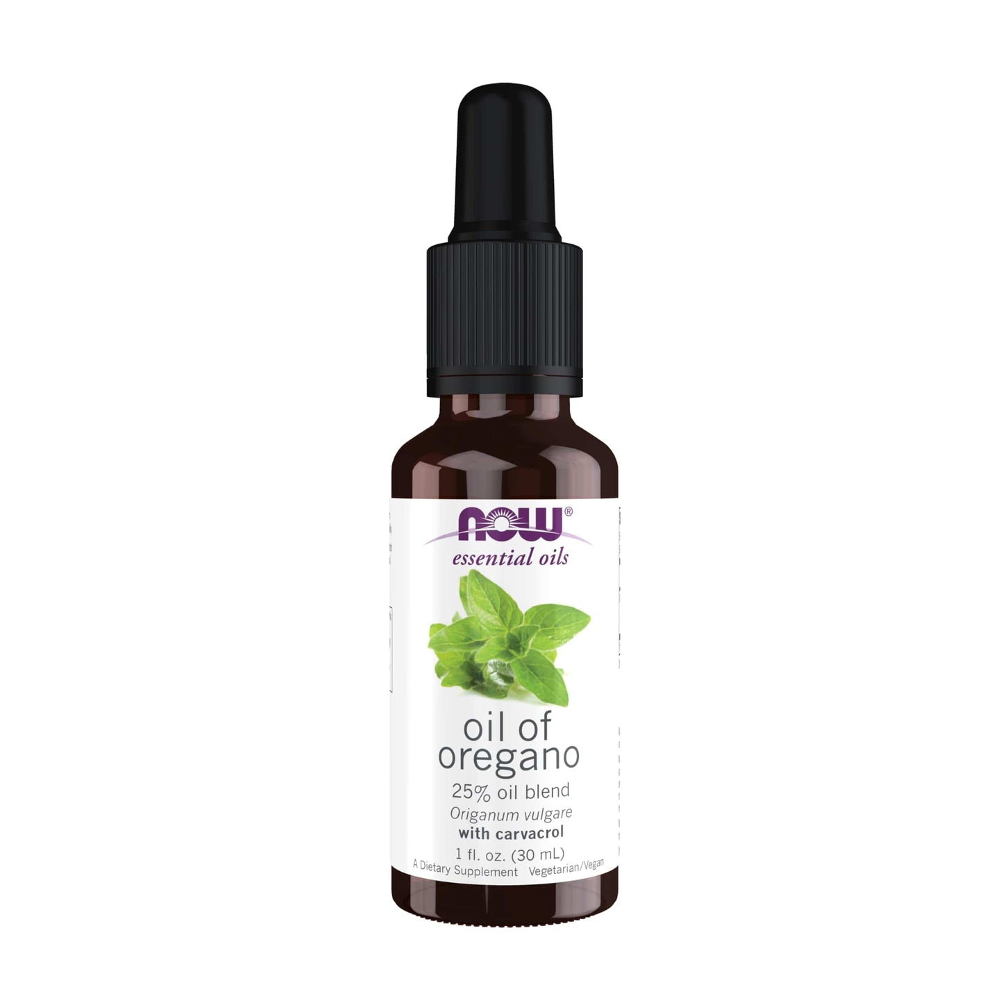 NOW Essential Oils Oil of Oregano 25% Blend in Olive Oil 1 oz