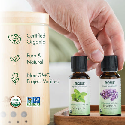 NOW Essential Oils Organic Eucalyptus Globulus Oil — 100% Pure, Steam Distilled, 1 oz