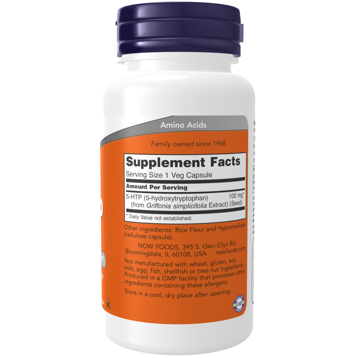 NOW Foods 5-HTP 100 mg, 60 Veg Capsules | Neurotransmitter Support & Mood