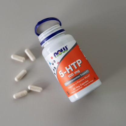 NOW Foods 5-HTP 100 mg, 60 Veg Capsules | Neurotransmitter Support & Mood