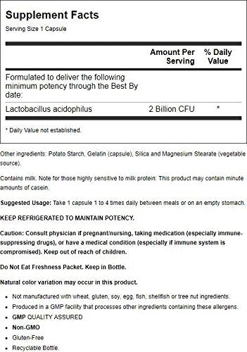 Now Foods Acidophilus 2 Billion 250 Caps – Probiotic Supplement