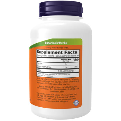 NOW Foods Alfalfa 650 mg – Green Superfood, Vitamin K | 250 Tablets