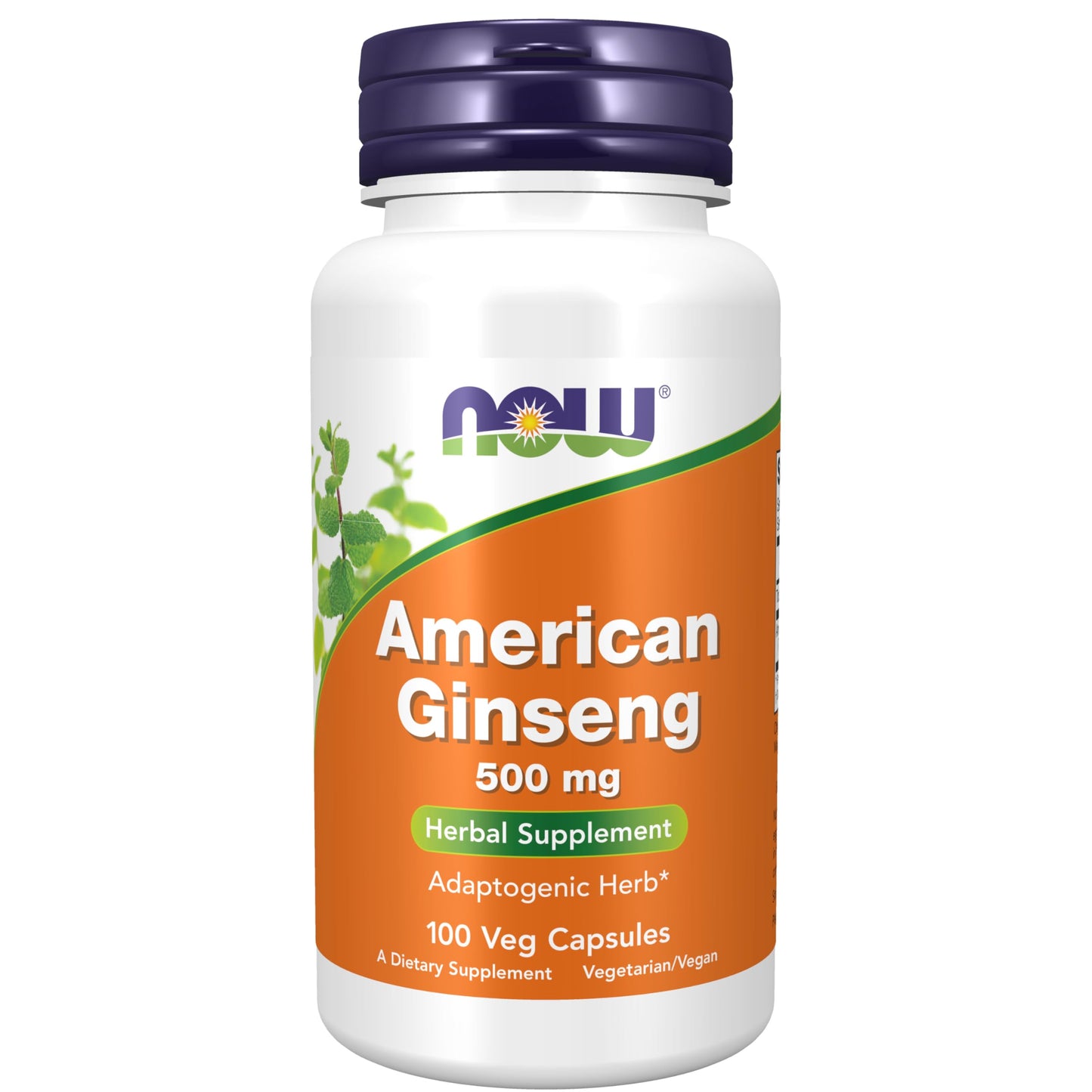 NOW Foods American Ginseng 500 mg - 100 Veg Capsules | Panax quinquefolius