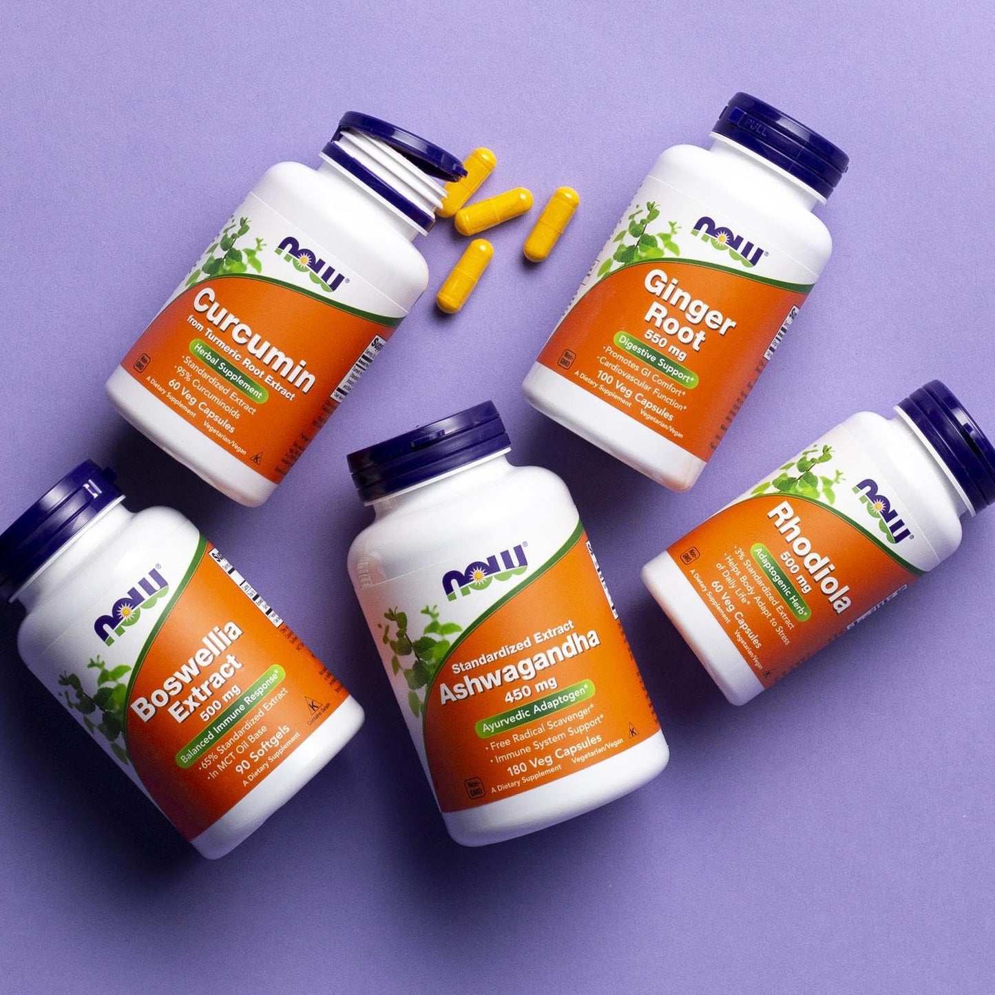 NOW Foods Ashwagandha 450 mg Standardized Extract – 180 Veg Capsules