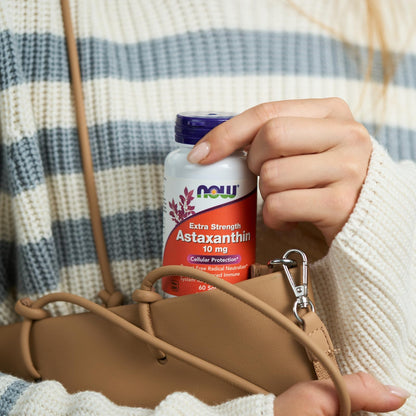NOW Foods Astaxanthin 10mg Extra Strength – 60 Softgels, Non-GMO Haematococcus Pluvialis
