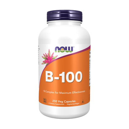 Now Foods B-100 Caps – Vitamin B-Complex (100 Capsules) | Energy Support