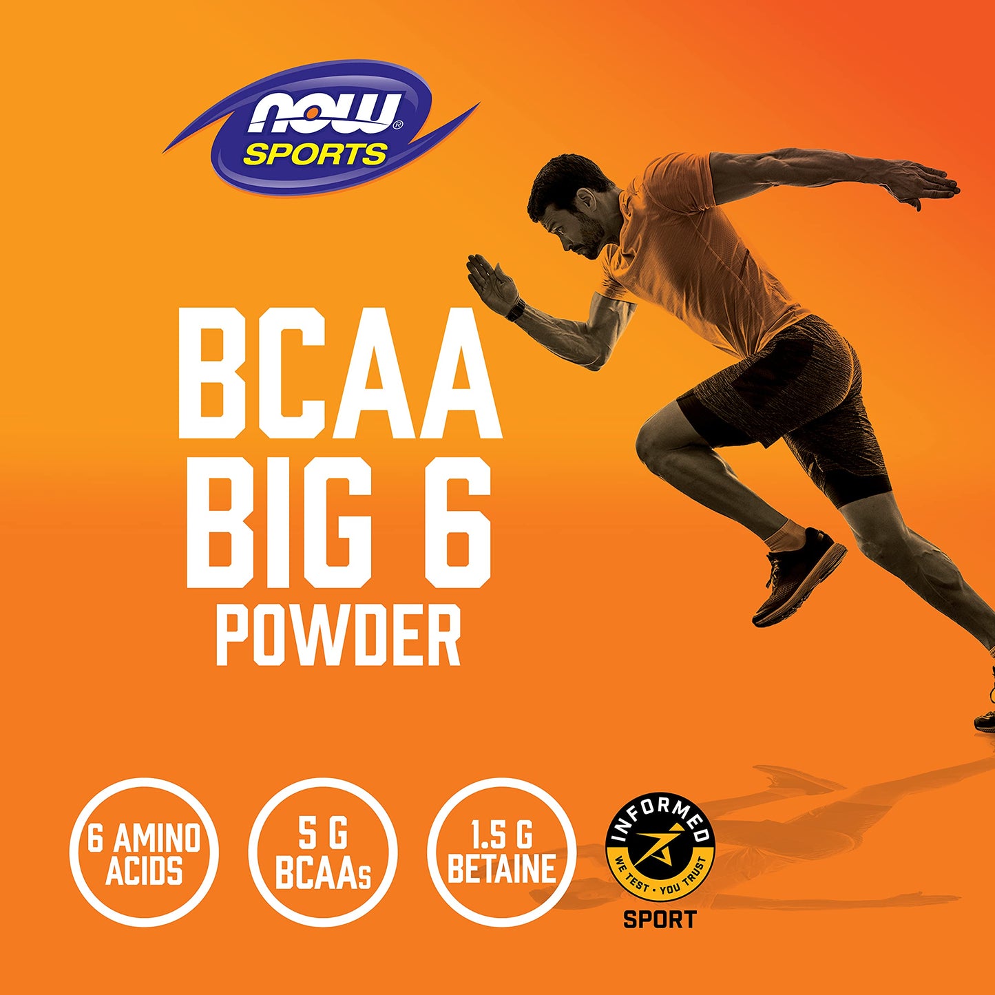 NOW Foods BCAA Big 6 – Grape, 600 g | Caffeine-Free Sports Nutrition