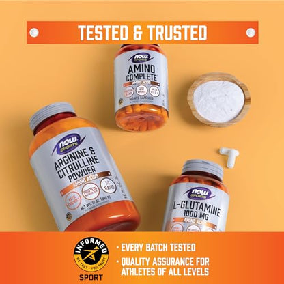 NOW Foods Sports Nutrition BCAAs with Leucine, Isoleucine & Valine | 240 Veg Capsules
