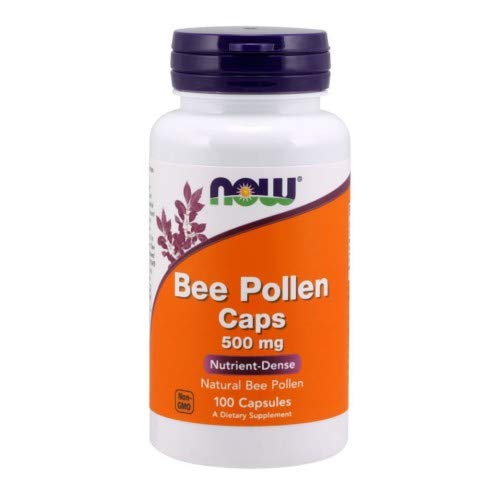 NOW Foods Bee Pollen 500 mg - 100 Capsules | 100 Count