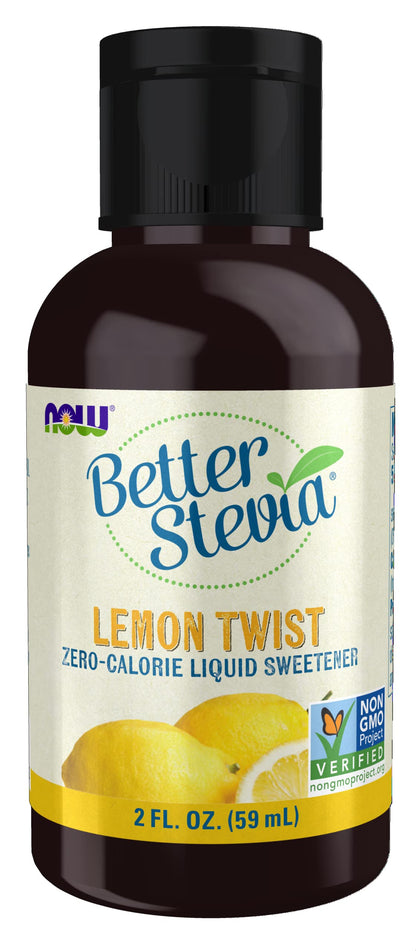 NOW Foods Better Stevia Lemon Twist – Zero-Calorie Liquid Sweetener, 2 oz
