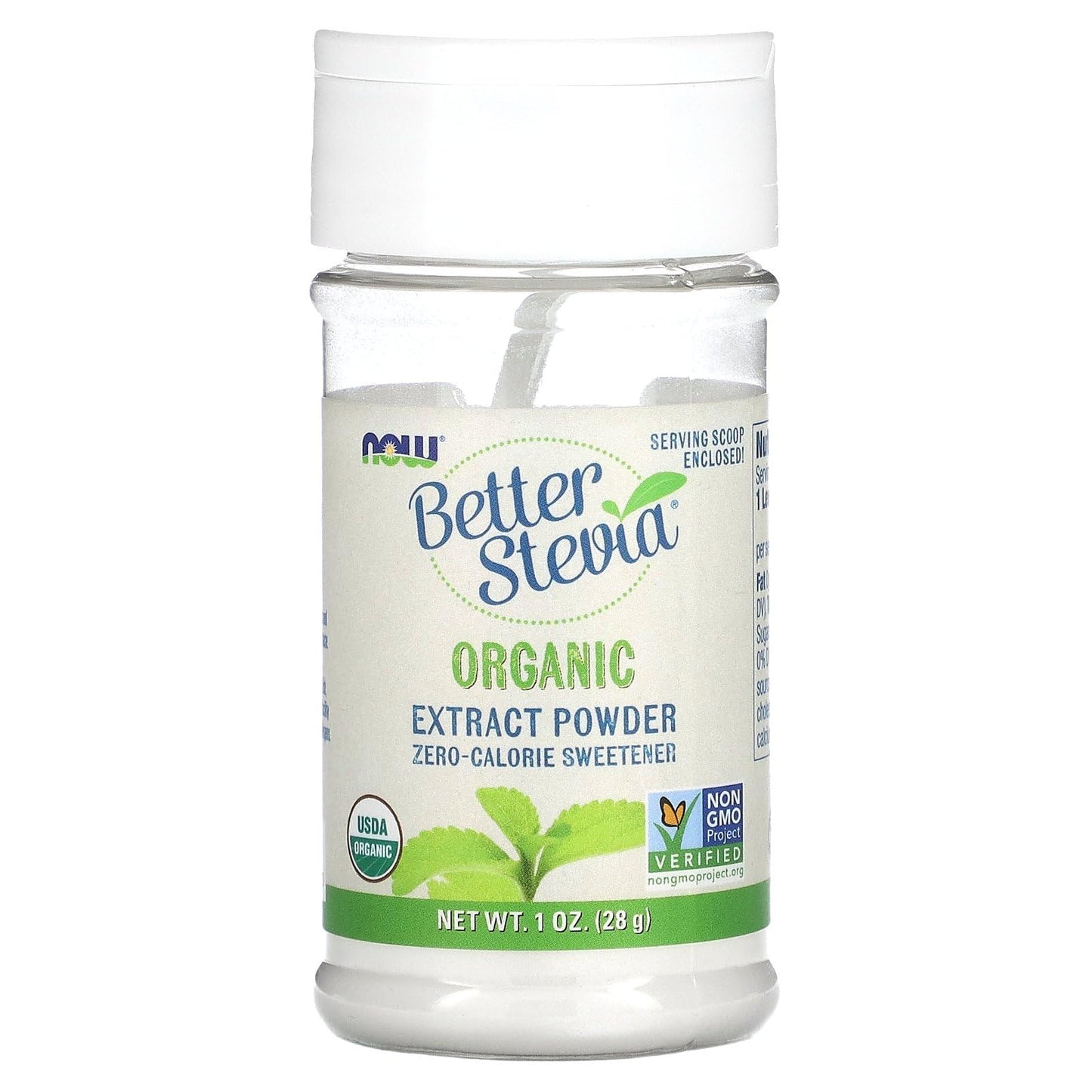 Now Foods Better Stevia Powder Organic – Zero Calorie Sweetener (1 oz)