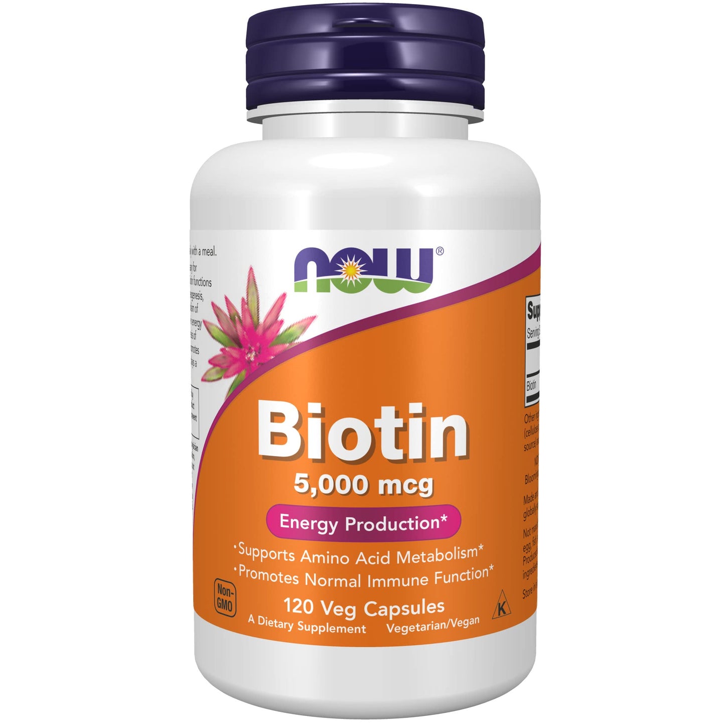 NOW Foods Biotin 5000 mcg Capsules – 120 Count