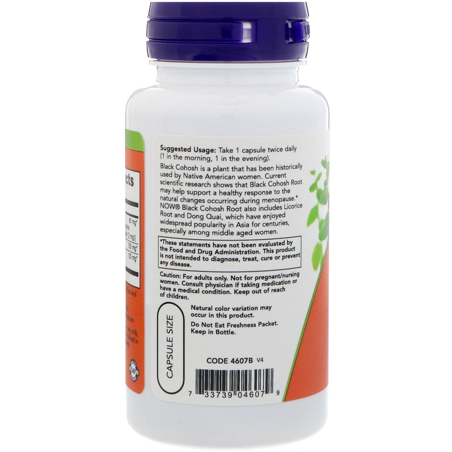 NOW Foods Black Cohosh 80 mg - Menopause Support (2.5% Extract)
