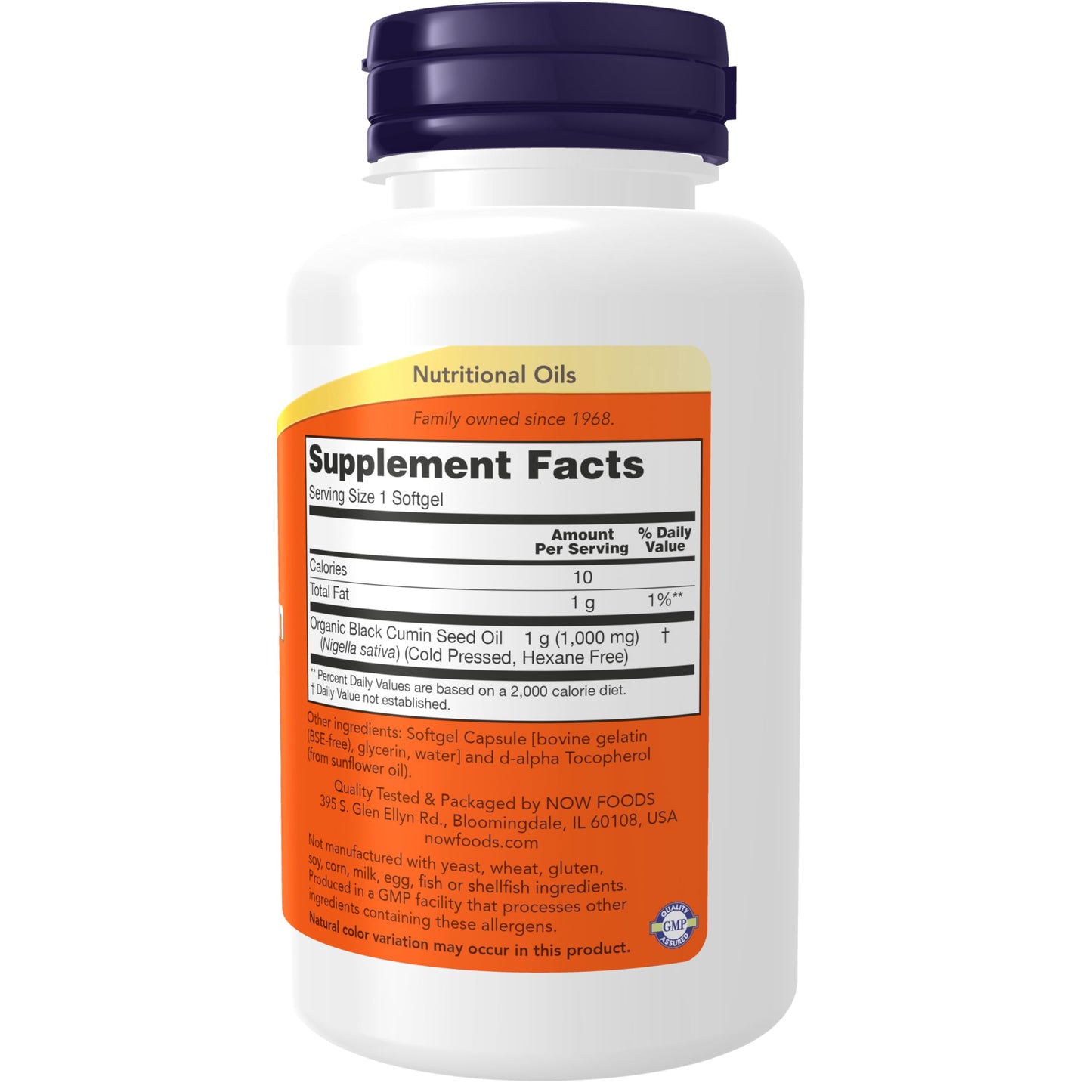NOW Foods Black Cumin Seed Oil 1,000 mg – Cardiovascular Support*, 60 Softgels