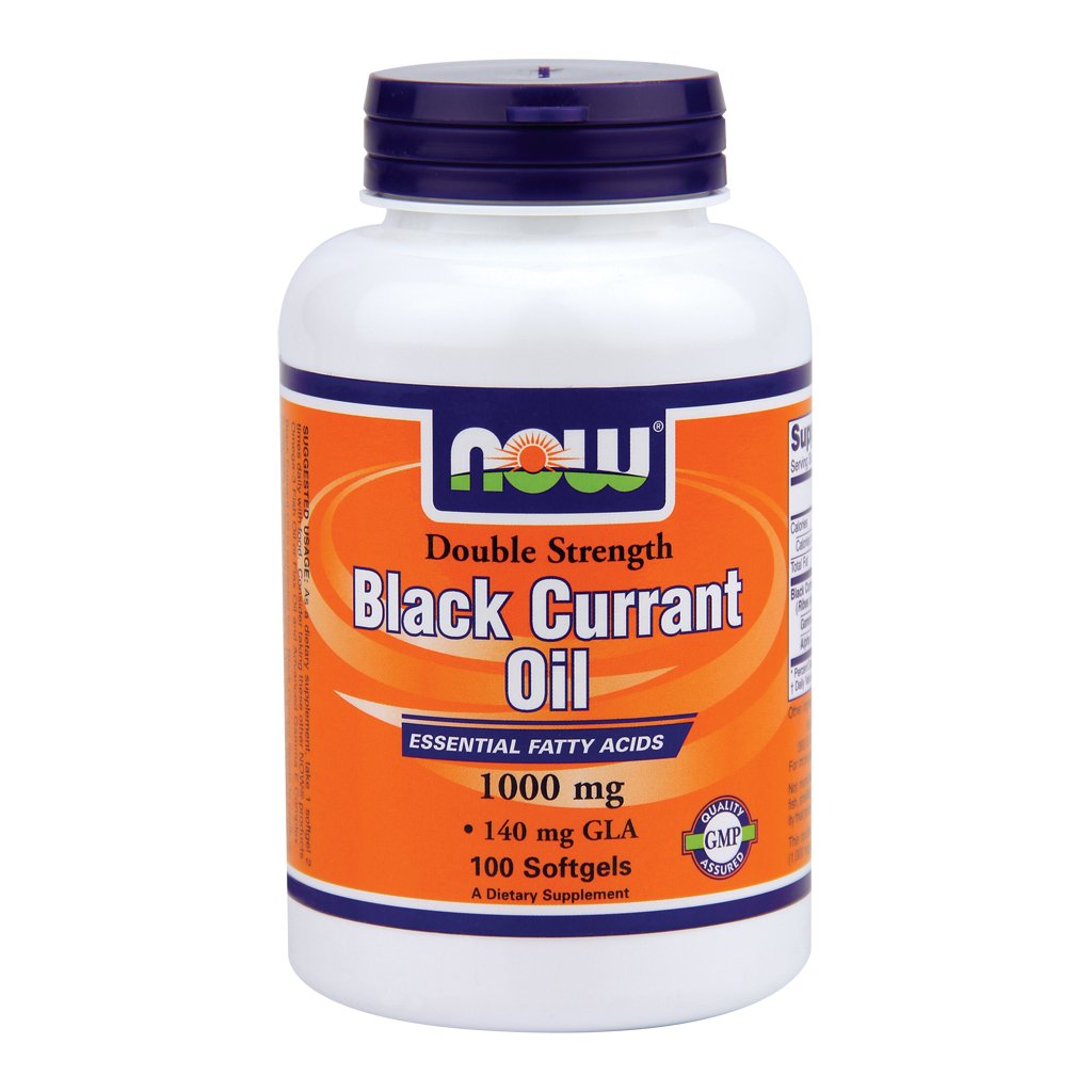 Now Foods Black Currant Oil 1000 mg - 100 Softgels, 2 Pack