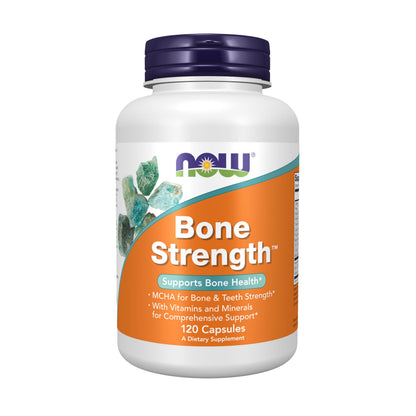 NOW Foods Bone Strength MCHA 120 Capsules – Calcium, Magnesium, Vitamins C, D & K