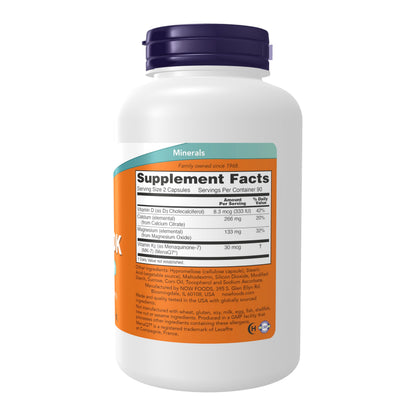 NOW Foods Cal-Mag DK with Vitamin D-3 & K-2 - 180 Capsules