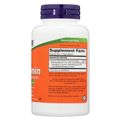 NOW Foods Curcumin Ext 95% 700mg - 60 Capsules | NOW Foods Curcumin Supplement