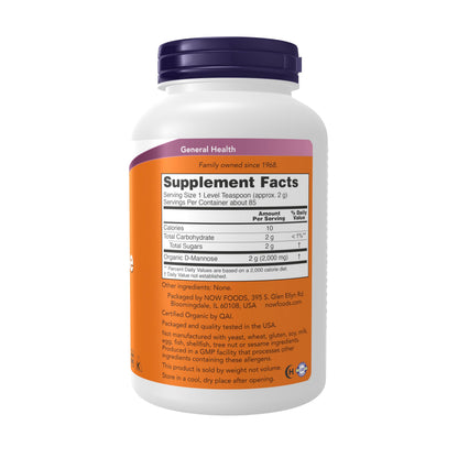 NOW Foods D-mannose Powder – Non-GMO Project Verified, 6 oz