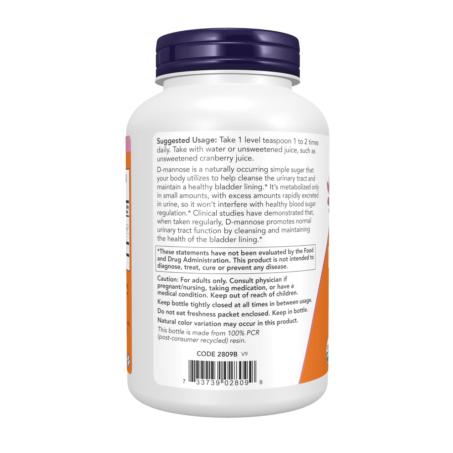 NOW Foods D-mannose Powder – Non-GMO Project Verified, 6 oz