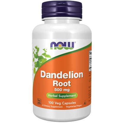 NOW Foods Dandelion Root 500 mg - Herbal Supplement | 100 Veg Capsules